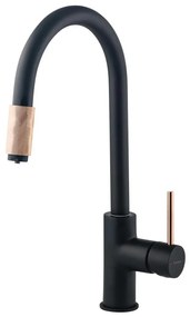 Deante BCA_B64M - Miscelatore per lavello ASTER nero/ottone