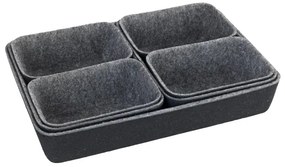 WENKO 64502100 - Organizzatore per cassetto FELT 28,5x20 cm grigio