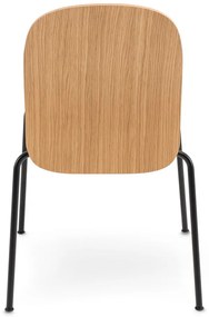 Sedie da pranzo in set di colore naturale con effetto rovere impilabili 2 pz Book – Gazzda