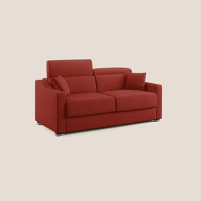 Amber divano letto matrimoniale in tessuto smacchiabile T05 rosso 171 cm (mat. 120x197)