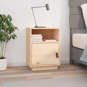 Comodino 40x34x55 Cm İn Legno Massello Di Pino /
