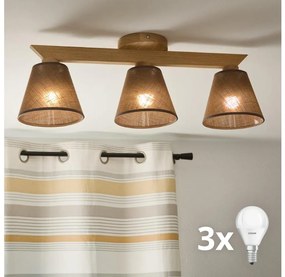 Brilagi - LED  Lampadario a plafone ANTHONY 3xE14/40W/230V quercia/marrone