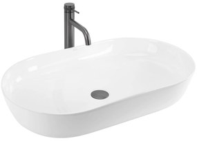 Lavabo da appoggio in ceramica CLEO 71 White-REA