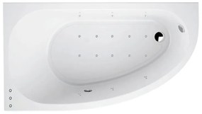 Vasca idromassaggio asimmetrica SANYCCES Elegance Tripoli 160 x 160 cm bianco