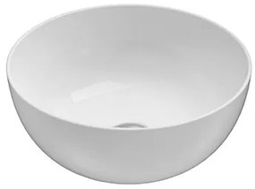 Globo T-Edge Lavabo tondo 37 cm da Appoggio in ceramica Bianco Opaco