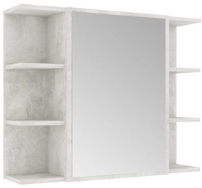 Set mobili da bagno 3 pz grigio cemento in truciolato