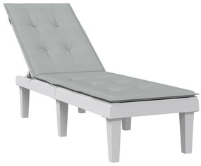 Cuscino Per Sdraio Grigio Chiaro Mélange (75+105)x50x3 Tessuto /