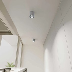 Applique da soffitto IP54 GU10 in Alluminio e Vetro - Grigia Colore del corpo Grigio