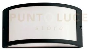 Applique austin nera 1 luce attacco e27 ip54 25x13x12cm in alluminio