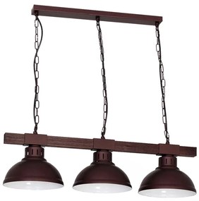 Lampadario a sospensione con catena HAKON 3xE27/60W/230V scuro