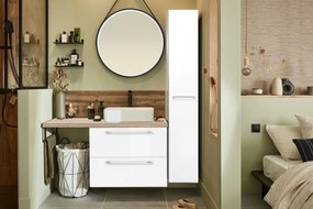 Mobile da bagno sotto lavabo SENSEA rovere nat. /bianco L 60 x H 58 x P 46 cm, lavabo non incluso
