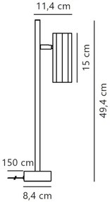 Nordlux - Lampada da tavolo ALANIS 1xGU10/15W/230V nero