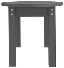 Tavolino da Salotto Grigio 80x40x35 cm Legno Massello di Pino