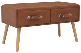 Tavolino Da Salotto Marrone 80x40x46 Cm İn Similpelle /