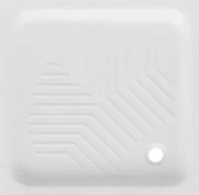 Piatto doccia quadrato 80 x 80 cm H 10 cm porcellana antiscivolo bianco