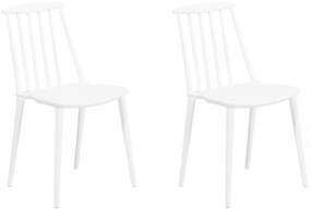 Set di 2 sedie plastica bianco VENTNOR Beliani