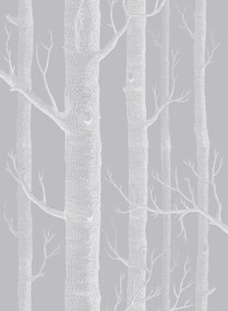 Cole & Son Carta da parati Woods Icons - Grey/ White