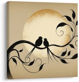 Quadro su tela – Silhouette alla luce della luna
