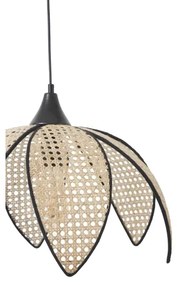 Lampadario a sospensione FUME 1xE27/40W/230V ø 40 cm nero/beige