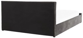 Letto contenitore velluto grigio 180x200 cm AMIENS Beliani