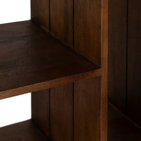 Libreria marrone in mango massiccio 60x190x30 cm Sagara – Ixia