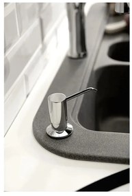 Dispenser di sapone in plastica nero opaco 350 ml - Sapho