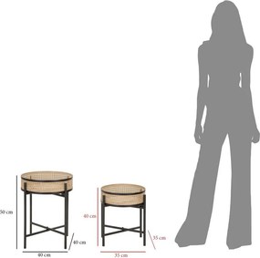 Set di tavolini rotondi 2 pz ø 40 cm Fuji – Mauro Ferretti