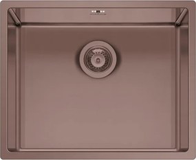 Lavello integrato 1 vasca in inox rame PYRAMIS Astris L 40 x L 50 cm