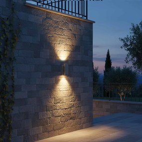 Applique Bidirezione GU10 con Sensore Crepuscolare IP65 - Grigia