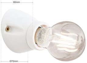 Orion - Lampada da parete FROST 1xE27/60W/230V bianca