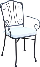 VENTUS - set tavolo in ferro cm 80 x 80 x 74 h con 4 poltrone Ventus