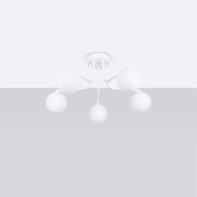 Sollux SL.1660 - Lampadario a sospensione con supporto rigido ASTRAL 5xG9/8W/230V bianco