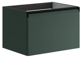 Mobile da bagno sotto lavabo Fusion verde opaco L 59.5 x H 40 x P 45.5 cm 1 cassetto, lavabo non incluso