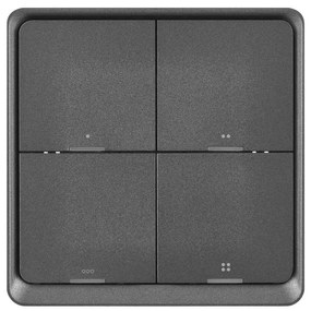 Interruttore 4 bottoni GoSmart 1xCR2430 Tuya nero