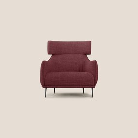 Zelda Poltroncina dal design moderno in morbido tessuto impermeabile T06 rosso