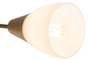 Faretto classico da soffitto oro con vetro satinato rotondo a 3 luci - Madi