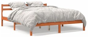 Letto Senza Materasso Marrone Cera 180x200 Cm İn Legno Di Pino /