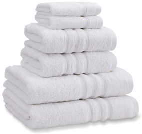 Set di asciugamani per viso e corpo tipo terry bianchi in cotone 6 pz Zero Twist – Catherine Lansfield
