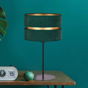 Duolla Lampada da tavolo Duo, verde/oro, altezza 50 cm