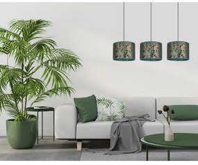 Lampadario su corda  REZO 3xE27/60W/230V oro/turchese