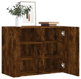 Armadietto A Muro Rovere Fumo 75x35x60 Cm İn Truciolato /