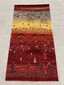 Loribaft Tappeto 80x150 Rosso (Iran) Annodato A Mano