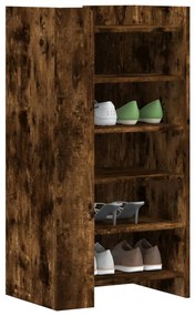 Scarpiera Rovere Fumo 52x37,5x100 Cm İn Legno Multistrato /