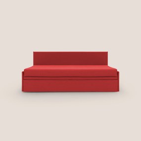 Naviglio Divano duplex con doppio letto in tessuto simil cotone impermeabile T13 rosso
