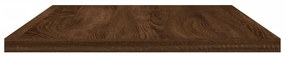 Mensole parete 4pz rovere marrone 60x20x1,5cm legno multistrato
