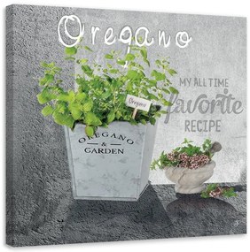 Quadro su tela, Spezie di cucina di origano