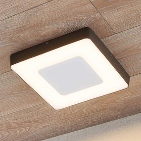 Lucande Plafoniera LED da esterni Sora, angolare, sensore, IP54