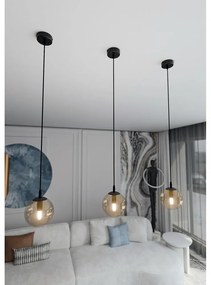 Lampada a sospensione COSMO 1 BL in acciaio e vetro E14 Colore del corpo Miele