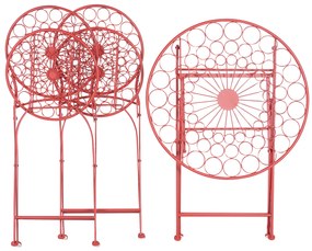 Set da balcone metallo rosso SCARIO Beliani