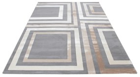 Tappeto grigio vintage cornici 150x80 cm Step